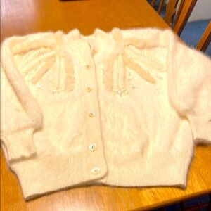 Chic Cream Button-Up Cardigan